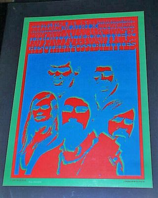Outstanding Rare Neon Rose 7 Victor Moscoso Matrix (sf) Poster 2nd Printing