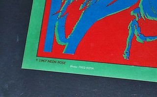 Outstanding Rare Neon Rose 7 Victor Moscoso Matrix (SF) Poster 2nd Printing 2