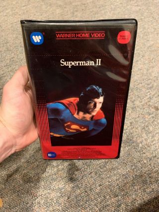 Rare Vintage 80s Superman Ii 2 Beta First Release 1983 Warner Clamshell Not Vhs
