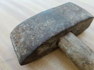 Vintage Antique 5 Pound Stone Masons Hammer.  Hand Forged.  Early.