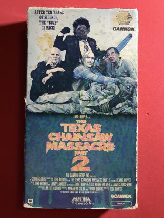 The Texas Chainsaw Massacre 2 Vhs Rare Oop Horror Dennis Hopper