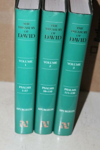 Vintage The Treasury Of David Vol.  1 - 3 Books Charles H.  Spurgeon Psalms Rare