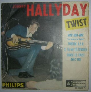 Johnny Hallyday - Twist - Unique & Very Rare Yugoslavian Ep 7 " Ps