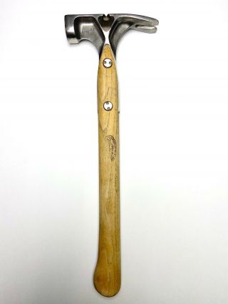 Rare Hart Tool Co The Woody Hw - 22 Stainless Heart Logo Hickory Handle Hammer