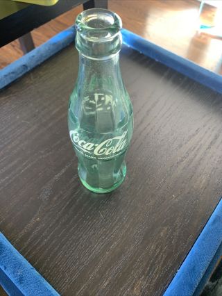 Vintage Coca Cola Rare Japanese Writing Green Glass Bottle Japan Empty