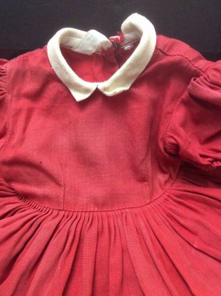 Doll Clothing Terri Lee Tagged 1950’s Red Dress Vintage 3