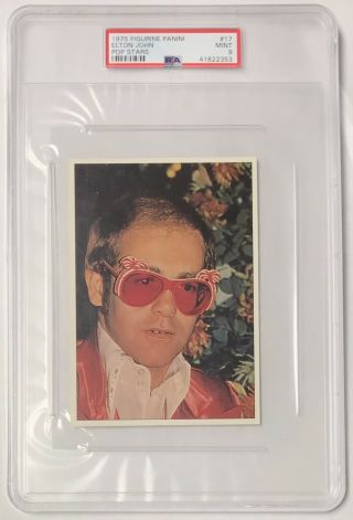 1975 Figurine Panini Elton John Pop Stars 17 Rare Low Pop 1/2 Graded No 10 