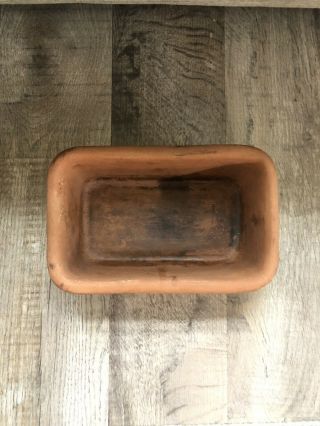 Rare Vintage 1979 Red Clay Terra Cotta Pottery Bread Pan by Planned Pottery 2
