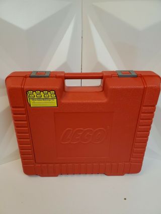 Vintage 1985 Red Lego Plastic Storage Box/bin Carrying Case Empty,  Name Sticker