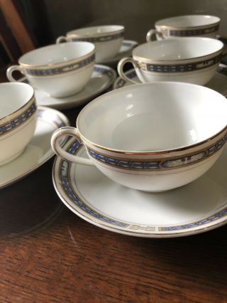 Vintage Antique Noritake China " The Commodore " Set Of 6 Cups And Saucers