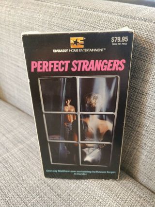Perfect Strangers Vhs Rare Horror Erotic Thriller Sleaze Larry Cohen Embassy Htf