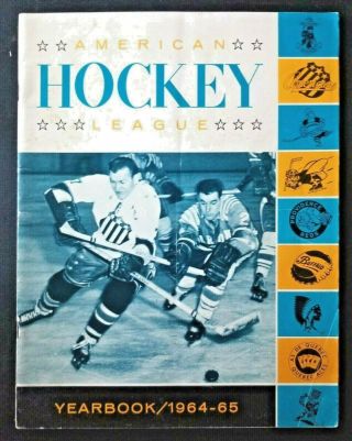 1964 - 65 Ahl American Hockey League Yearbook Rare Vintage Sports Photo Album