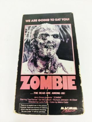 Zombie 2:the Dead Are Among Us Htf Rare Edde Entertainment Vhs
