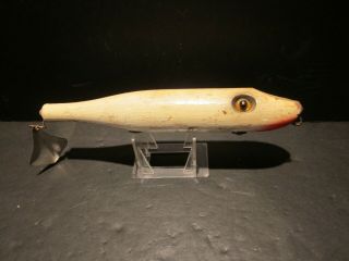 Old Vintage Wood Fishing Lure Plug Striped Bass Surf Casting Masterlure Flaptail
