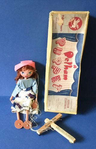 Boxed 1950’s Pelham Puppet Ls Girl,  Auburn Hair,  Vintage