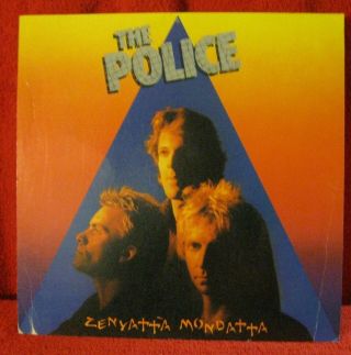 1980 The Police Zenyatta Mondatta Promo Poster 12 X 12 Flat Rare