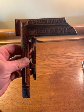 Antique SEAVEY S & H CO.  N.  Y.  U.  S.  A.  RED DEVIL Miter Box Saw Guide - Early 1900s 2
