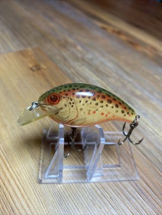 Vintage Fishing Lure Rebel Wee R Natural Trout Color Old Bait Square Bill