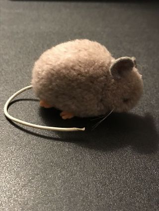 Vintage Miniature Steiff Pom Pom Mouse With Full Tail & Whiskers Button & Tag