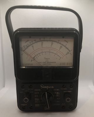 Vintage Simpson Model 260 Ac Dc Volt - Ohm - Amp Meter.  Series 9