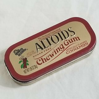 Altoids Cinnamon Chewing Gum Tin Empty 1.  05 Oz 3.  25 X 1.  5 Collectors Rare - H