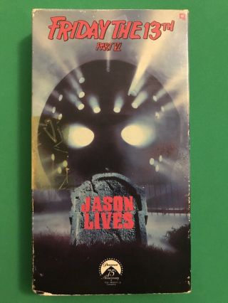 Friday The 13th Part Vi Jason Lives Vhs Oop Video Rare Horror
