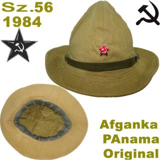 Sz 56 Rare Afganka Panama Soviet Army Soldier Officers Hot Areas 1984