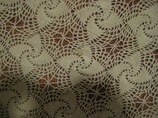 Vintage Crocheted Ecru Lace Tablecloth or Bedspread by my Gram in 1960 3