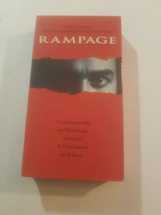 Rampage 1992 Rare Vhs Tape,  Crime Drama,  William Friedkin