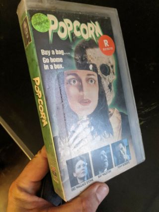 Popcorn Horror Oop Rare 1991 Vhs First Print Jill Schoelen Dee Wallace Hard Case