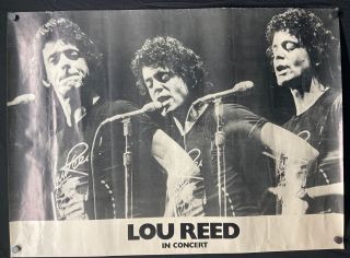 - Lou Reed In Concert The Velvet Underground Large Poster Rare 34” X 24