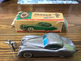 Prameta Kolner Automodelle Jaguar Xk 120 Windup W/key,  Box Very Rare 50s Toy