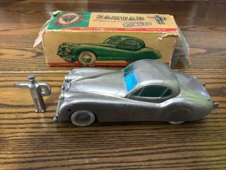 Prameta Kolner Automodelle Jaguar XK 120 Windup w/Key,  box Very rare 50s Toy 2