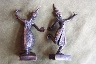 2 Bronze Thai - Cambodian - Laos - Dancers - South East Asia - Indo - China