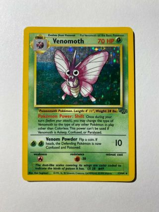 Pokemon Card - Venomoth 13/64 - Jungle Set - 1999 Wotc - (holo Rare) - Hp