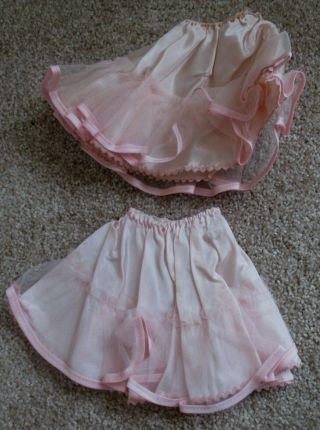Vintage Set Of 2 Pink Slips For Miss Revlon 18 " Doll Nm