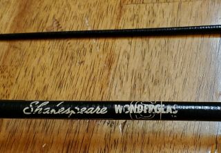 Vintage Shakespeare WonderGlas Spin - cast Fishing Rod Standard Taper 2 Piece 6 ' 1 