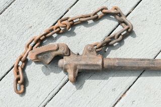 Antique Vintage Cable Chain Pipe Wrench heavy Duty Pipe Wrench 38 