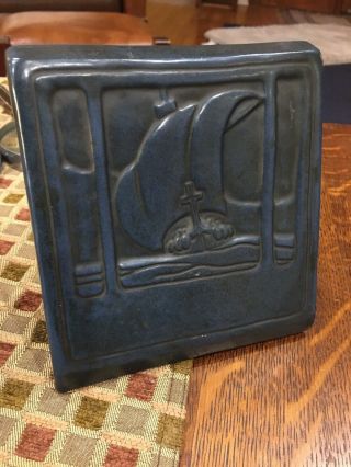 Marblehead Pottery,  Single Bookend Stamped Logo,  Rare