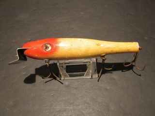 Old Vintage Wood Fishing Lure Plug Striped Bass Surf Casting Snook Bait Company