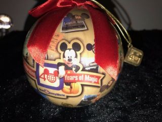 Disney World Magic Kingdom 40th Anniversary Ornament Retired Rare