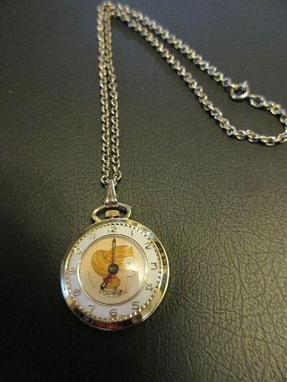 Extremly Rare 1964 Swiss Barbie Pendant Watch W Chain