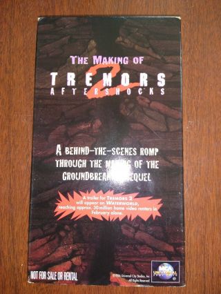 Rare 1996 The Making Of Tremors 2 Aftershock Vhs Not Or Rental