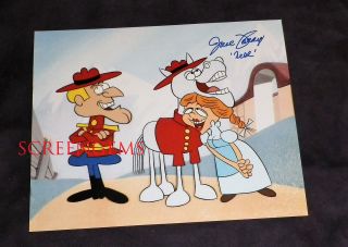 June Foray Signed Color Photo Jay Ward Dudley Do - Right " Nell " Voice Rare Tv