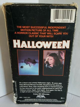 Halloween VHS RARE Media M131 Release Horror Color John Carpenter Jamie Lee Curt 3