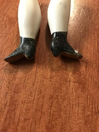 Vintage Porcelain Bisque Boudoir Doll Legs 2 1/4” Heel Shoe Parts Restore Repair 3