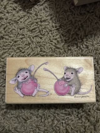 Rare House Mouse Fruity Fun Rubber Stamp By Stampabilities