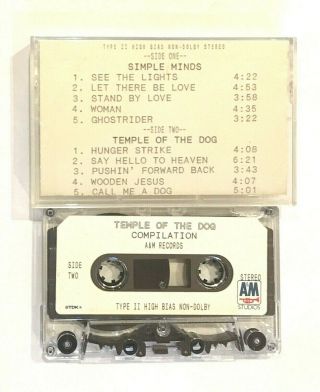 Vtg 1991 Temple Of The Dog Rare Promo Cassette Tape Soundgarden Pearl Jam Grunge