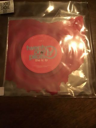Twenty One Pilots The Lc Lp 2015 Rsd Red 7 " Ohio Shaped Vinyl Rare Use /4000