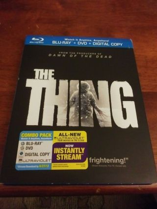 The Thing (blu - Ray/dvd,  2012,  2 - Disc Set) W/ Rare Slipcover